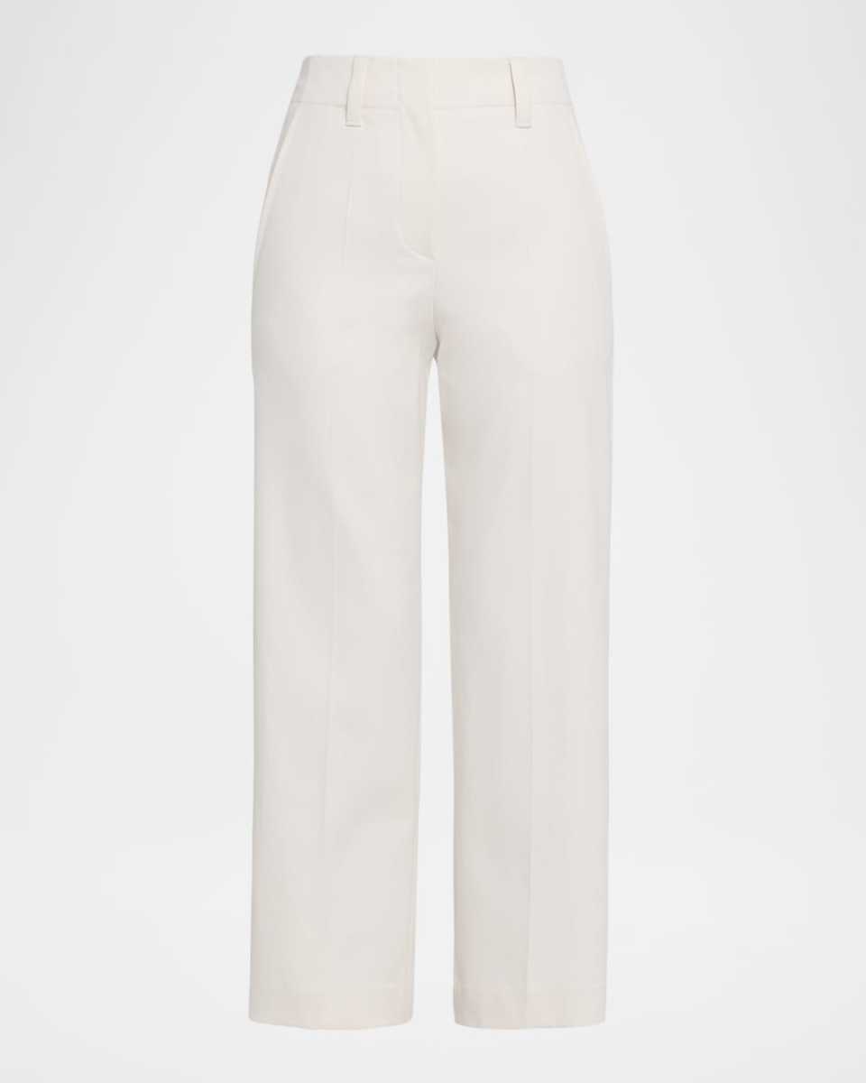 Straight-Leg Cotton Trousers